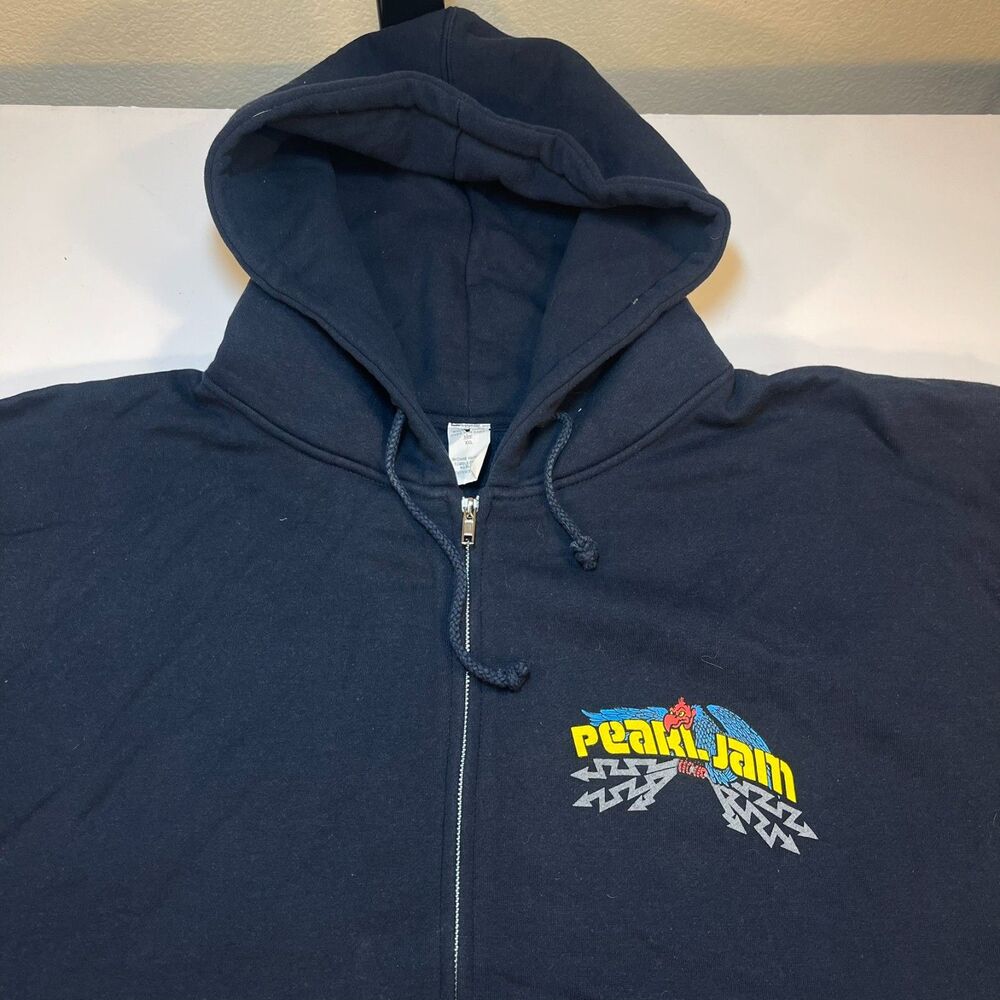 PEARL JAM Vintage 2006 FULL ZIP UP Concert Tour HOODIE SWEATSHIRT Mens XXL